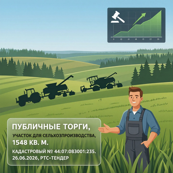 Публичные торги по продаже земельного участка из земель сельскохозяйственного назначения, изъятого по решению суда